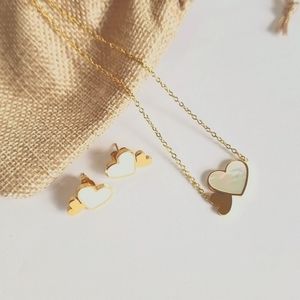 18K Gold Plated Necklace Earrings Set